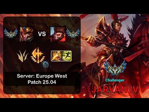 Jarvan IV Jungle vs Wukong - EUW Challenger - Patch 25.04