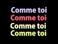 Jean Jacques Goldman Comme Toi Lyrics