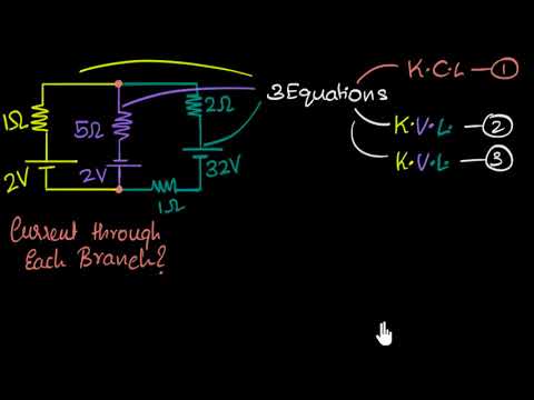 Kirchhoff's law application: 2-loop circuit solving | Electric current | Physics | Khan Academy