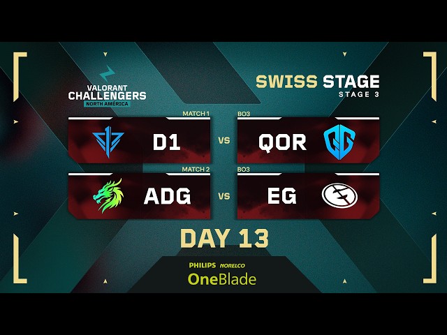 D1 vs QOR | ADG vs EG | VALORANT Challengers NA | W4 D5 | Regular Phase | Stage 3