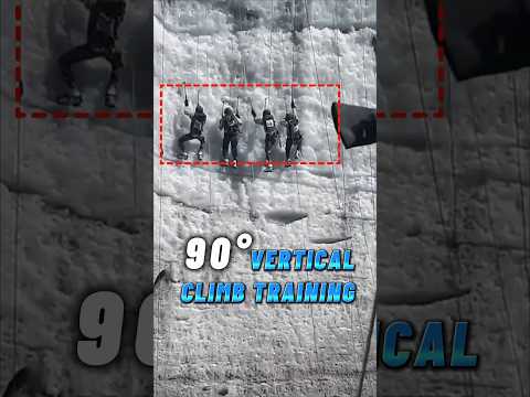 90° Ice Slope Training of Indian #soldiers on Slopes of #siachenglacier #indianarmytraining #siachen