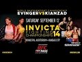 Horarios y cartelera de Invicta FC 14: Evinger vs. Kianzad.