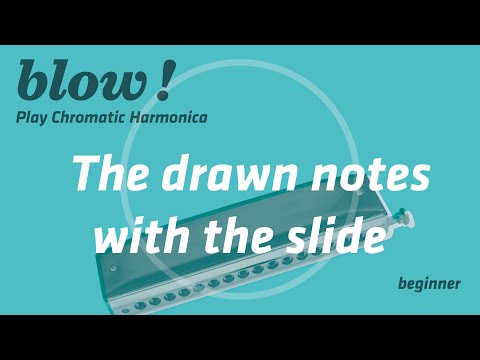 INSERTING THE SLIDE WITH  DRAW NOTES / Beginner / Blow! Play Chromatic Harmonica