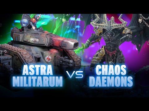 Adeptus Ridiculous's Bricky vs Nick Nanavati - Astra Militarum vs Daemons - 40k Battle Report