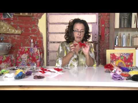 Mulher.com 20/01/2014 Marcia Silva - Flor Porta Guardanapo de Organza