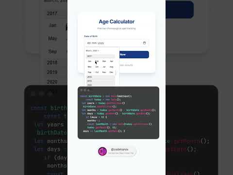 Calculate Your REAL Age 😳 (JS Trick)