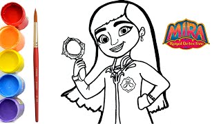 🔴 Cómo dibujar a Mira la Detective del reino para colorear - (Mira, Royal Detective ) Art Color kids