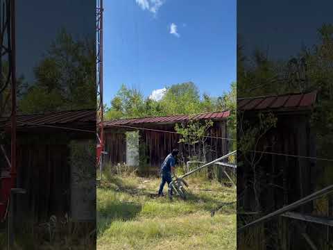 The removal of the old K104 radio antenna Monroe, Louisiana