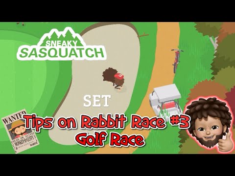 Sneaky Sasquatch - Tips on how to cheat on Rabbit Race #3, the golf race