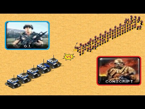 Gi Bunkers vs Conscripts - Same Cost - Red Alert 2