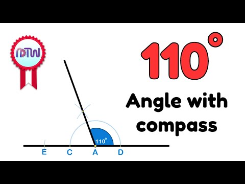 How to construct a 110-degree angle using a compass