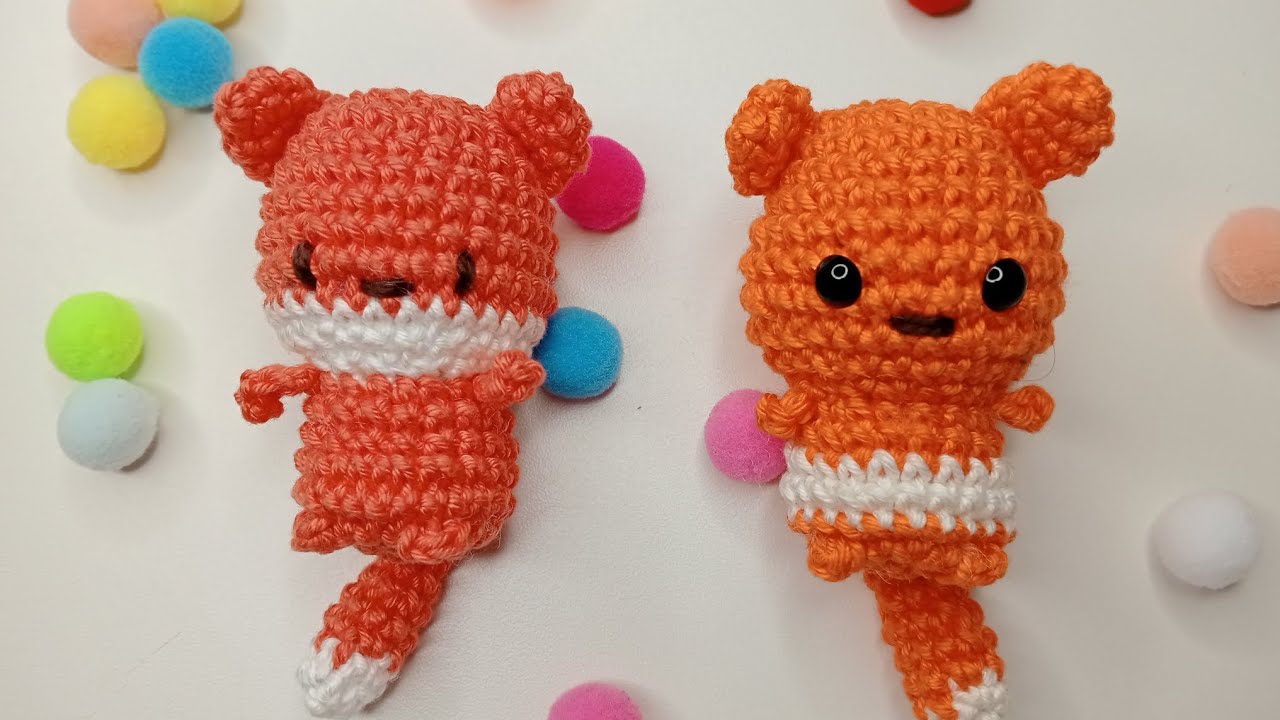 PRIMEIRA PARTE DO PASSO A PASSO, MINI  RAPOSINHA FOFINHA, AMIGURUMI🧡