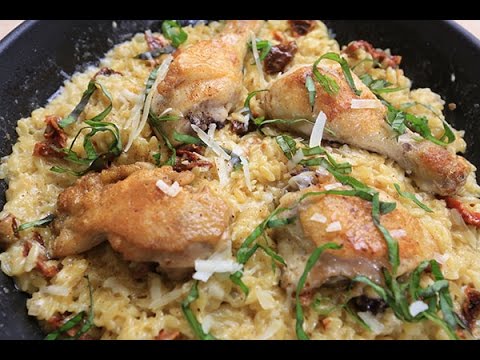 فيديو أورزو بالدجاج والكريمة