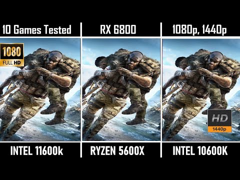 Intel i5 11600k vs Ryzen 5 5600x vs 10600k Gaming Benchmark compared