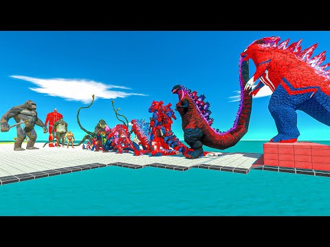 Evolution Of SPIDERMAN Godzilla vs BIOLLANTE and KING KONG with Team Colossal Titan - ARBS