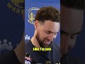 Klay says the Warriors know better than anyone what a tough shot is #shorts