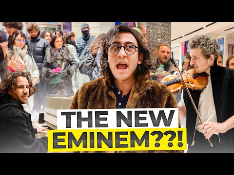 Blind Rapper Shocks the entire Supermarket..😮 (Lose yourself - Eminem)