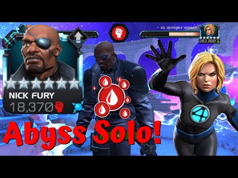 6* R3 Nick Fury Solos Abyss Invisible Woman! Big Boy Bleeds! - Marvel Contest of Champions