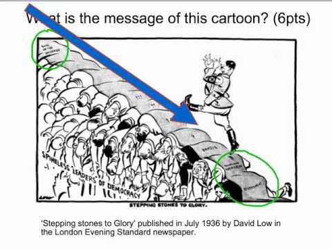 Causes of WW2 Cartoon Analysis - 'Stepping stones to War'