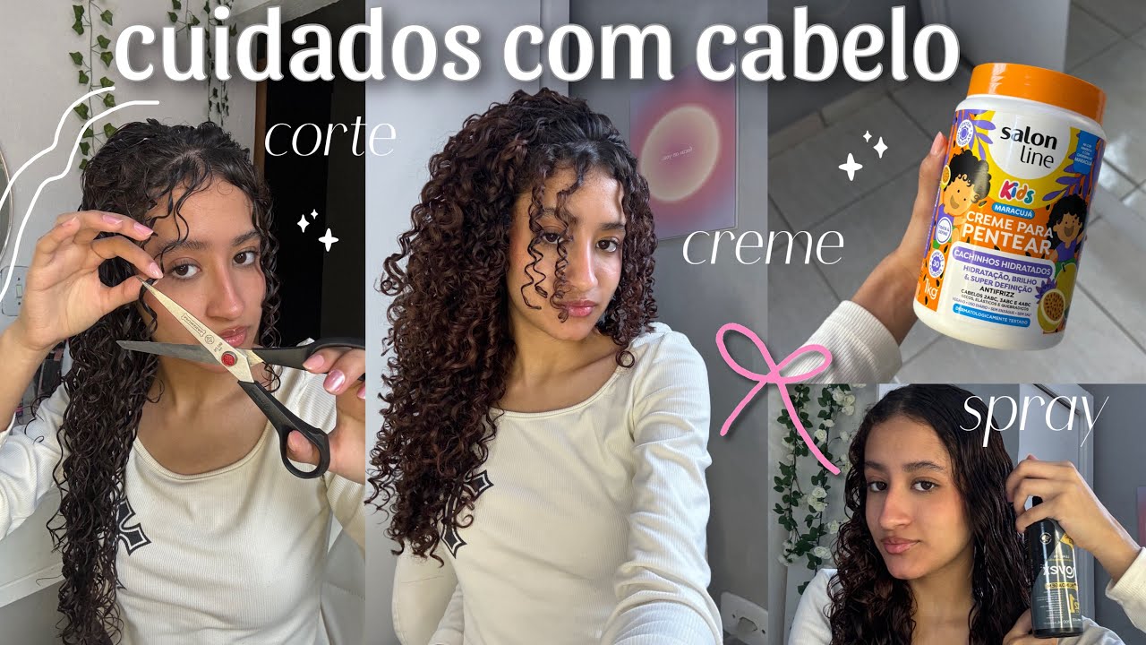 rotina capilar completa | cabelo com quimica & meu CORTE de cabelo!🎀