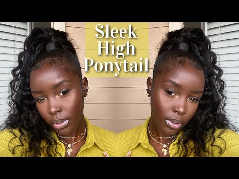 Easy Sleek High Ponytail | NO GLUE OR THREAD!