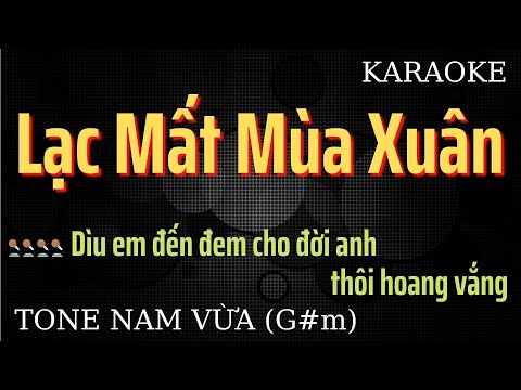 Karaoke Lạc Mất Mùa Xuân Beat Chuẩn Tone Nam Vừa | Nam Trân