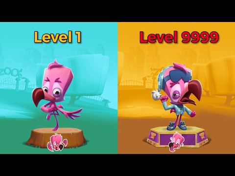 Milo the Flamingo Level 1 to Max Level || Zoo Battle Arena