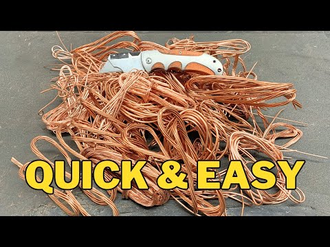 Part of a video titled Learn How to Easily Strip Copper Wire By Hand - YouTube