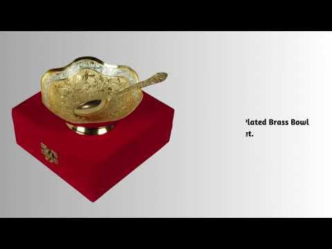 Silver And Gold Plated Brass Bowls Gift Set