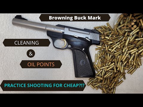 Browning Buck Mark tear down, cleaning, oil points, and CHEAP SHOOTING!