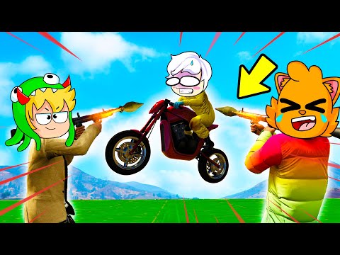 GTA 5 ¡SUPER MOTOS VS LANZACOHETES! 🏍 💥 🤣 | SRGATO EN GTA V ONLINE #2