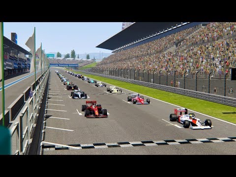 All F1 2019 Cars vs All F1 1988 - Suzuka
