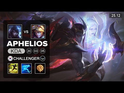 Aphelios vs Ezreal ADC - KR Challenger - Patch 25.12 Season 15