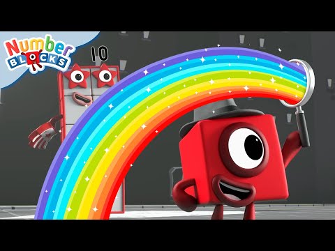 Bunte Mathematik – REGENBOGEN und ZUSATZ 🌈 | 123 Zählen für Kinder | Numberblocks Deutsch