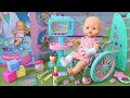 Satisfying With Unboxing Emercency Doctor Toy Set Doll Bunk Bed Slide Into A Ball Pit Balls ASMR