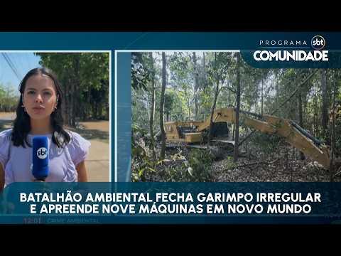 Batalhão Ambiental fecha garimpo irregular e apreende nove máquinas em Novo Mundo
