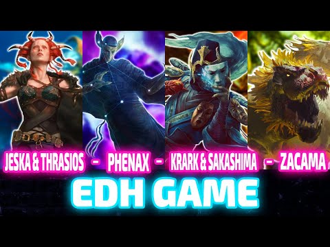 Jeska/Thrasios vs Phenax vs Krark/Clone vs Zacama [EDH/Commander, Magic The Gathering Gameplay] 2021