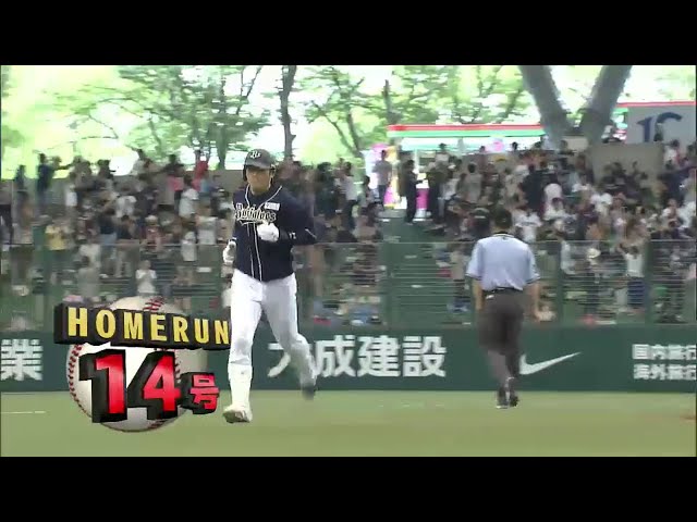 5回表 バファローズ・T-岡田が14号ソロHR!! 平野恵の好守に報いる一発で反撃体勢!! 2014/7/13 L-Bs