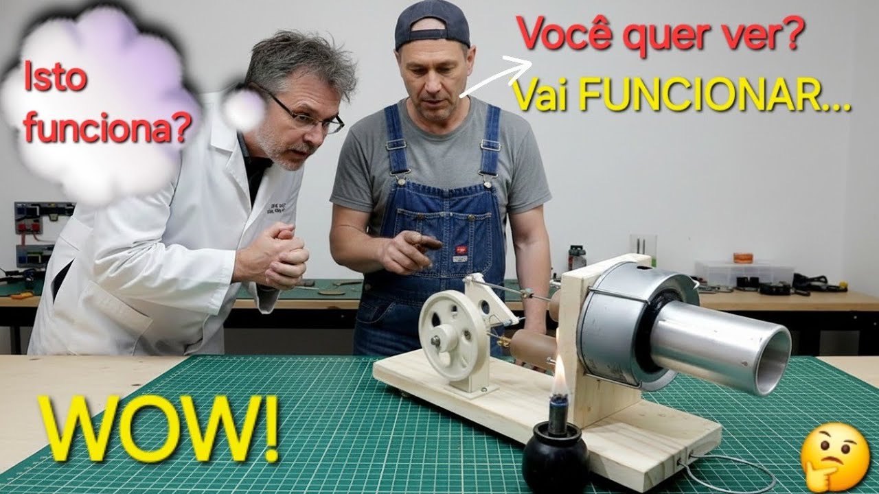 FANTÁSTICO! #COMO FAZER UM MOTOR STIRLING TIPO ROSS YOKE. STIRLING ENGINE  ROSS YOKE.
