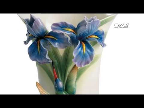 Franz PorcelainLong tail hummingbird vase