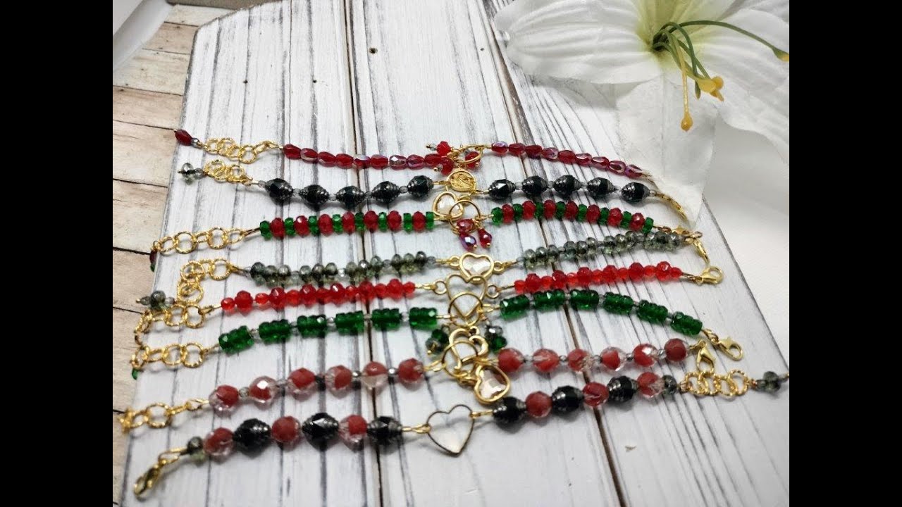 EASY QUICK Stackable Bracelets Using Adornable Elements Firepolish Beads! GREAT FOR GIFTS!