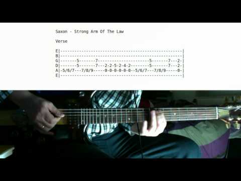 Learn how to play Saxon Strong Arm Of The Law