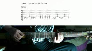 Learn how to play Saxon Strong Arm Of The Law