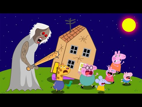 Oh No! Peppa Pig's Family Face GIANT Zombie At House!! | Peppa Pig Funny Animation