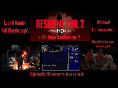 Resident Evil 2 Seamless HD Project v2.0! Leon B Rando! Hard Mode, Full playthrough.