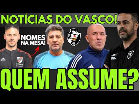VASCO BUSCA NOVO TÉCNICO! RENATO GAÚCHO, DEMICHELIS, LEONARDO JARDIM E ARTHUR JORGE EM PAUTA!