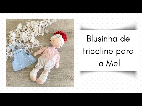 Blusinha de tricoline para a boneca Mel