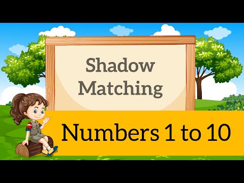 Numbers 1 to 10 | Shadow Matching Numbers | Counting