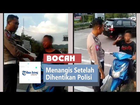 Viral Bocah Menangis karena Motor Dihentikan Polisi