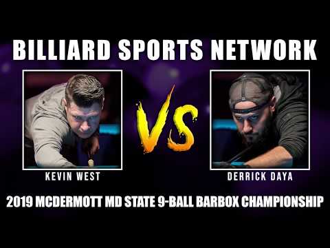MATCH 8 - Kevin West vs Derrick Daya: McDermott MD State Bar Box 9-Ball Championship
